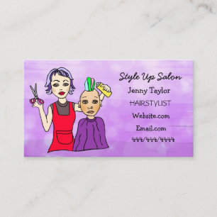 Friseur Stylist Business Name Schönheitssalon Visitenkarte