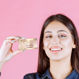 Friseur Stylist Coiffeur Gold Schere Gerahmt Visitenkarte