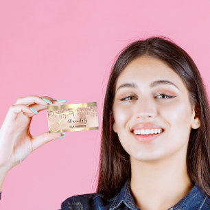 Friseur Stylist Coiffeur Gold Schere Gerahmt Visitenkarte