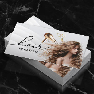Friseur-Stylist Curly Hair Care Schönheitssalon Visitenkarte