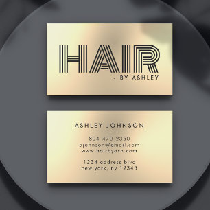 Friseur-Stylist Gold Moderne Metallic Beruflich Visitenkarte