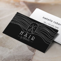 Friseur-Stylist-Line Zeichnend Schere-Logo-Friseur