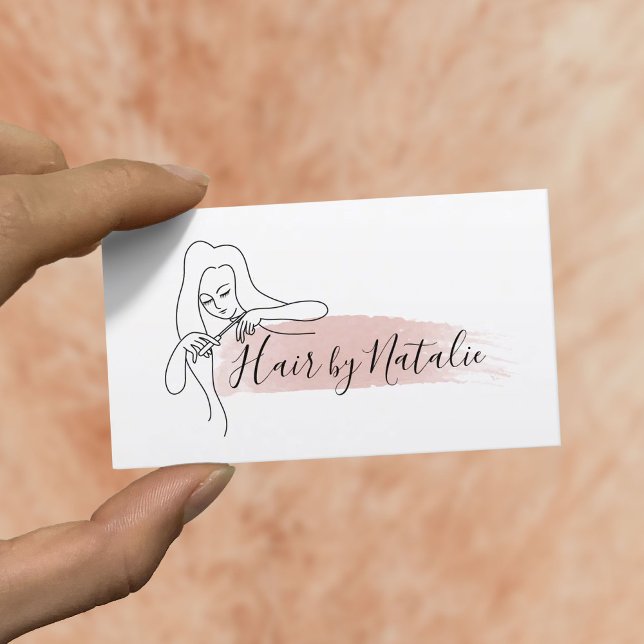 Friseur-Stylist Minimalistisch Zeichnend Schönheit Visitenkarte (Von Creator hochgeladen)