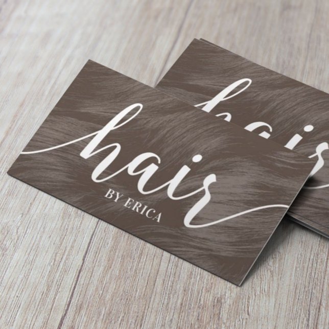 Friseur Stylist Moderne Typografie Braun Friseur S Visitenkarte (Von Creator hochgeladen)