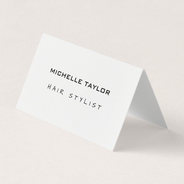 Friseur Stylist Modernes Minimalistisch Trendy Visitenkarten (Vorderseite)