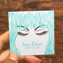 Friseur-Stylist Niedliches Aquamarines Haar