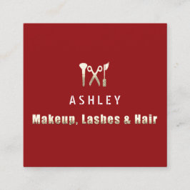 Friseur-Stylist-Salon Makeup Lashes Quadratische Visitenkarte