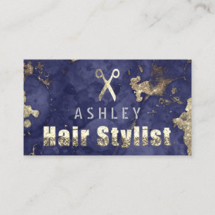 Friseur-Stylist-Salon Marble Blue Termine Karte