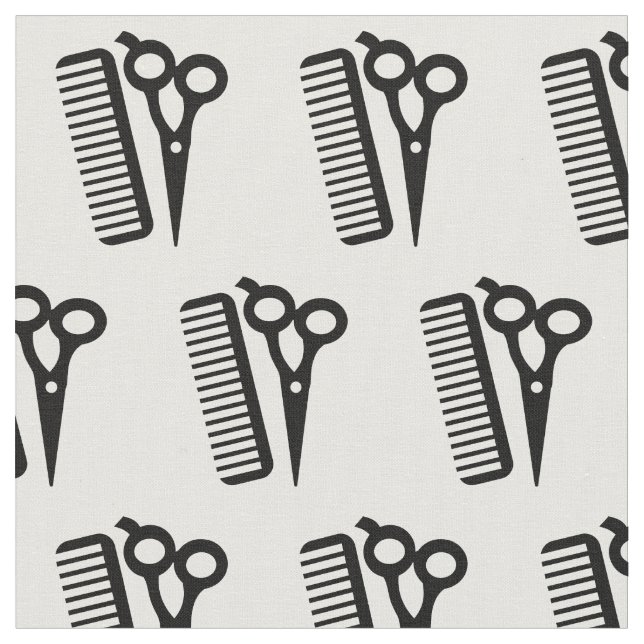 Friseur-Stylist-Schere und Comb-Stoffe Stoff (Nahaufnahme)
