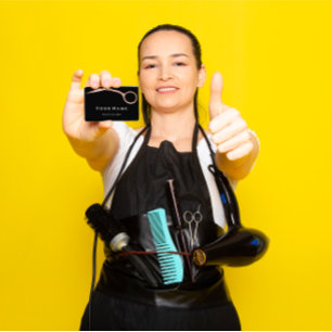 Friseur Stylist Scheren Rose Moderne einfach Visitenkarte