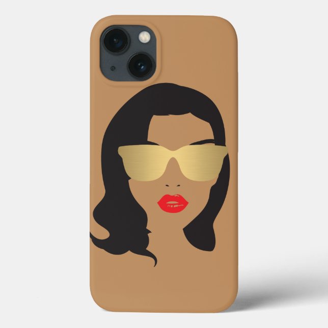 Friseur, Stylist, Schönheit Girl Tan/Brown Case-Mate iPhone Hülle (Rückseite)