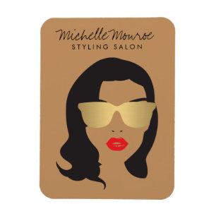 Friseur, Stylist, Schönheit Girl Tan/Brown Magnet