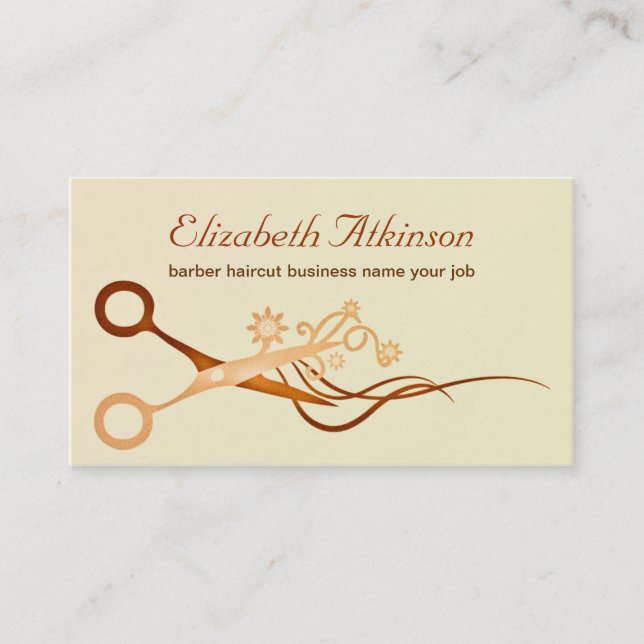 Friseur-Stylist-Visitenkarte Visitenkarte (Vorderseite)