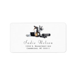 Friseur-Stylistin Salon Tools Beauty Business Adressaufkleber