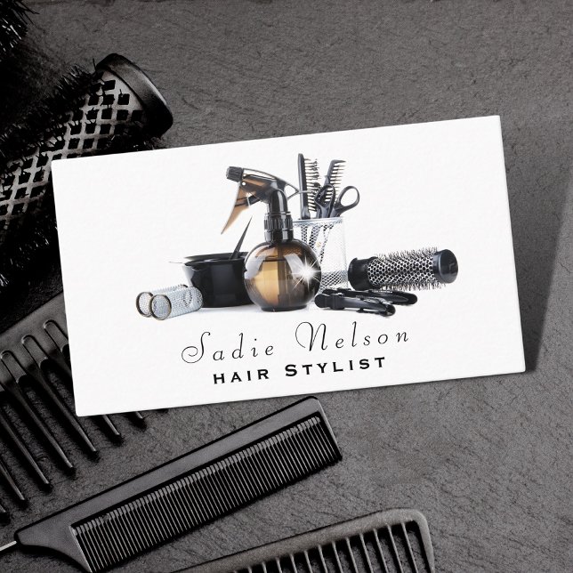 Friseur-Stylistin Salon Tools Beauty Visitenkarte (Von Creator hochgeladen)