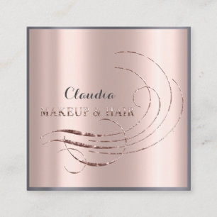 Friseur-Styllensalon Makeup Rose Quadratische Visitenkarte