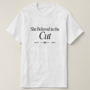 Friseur T-Shirt Damenhaarschnitt Würdigung