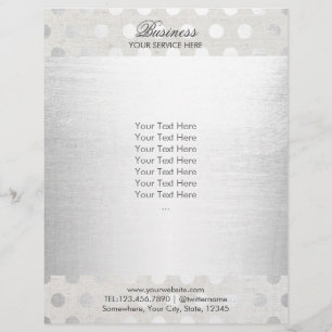 Friseur- und Schönheitssalon Modern Silver Dots Flyer