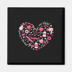 Friseur Valentinstag Herz Friseuse Kosmetik Magnet