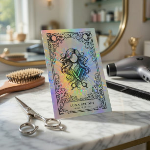 Friseur   Visagist Holografisch Visitenkarte