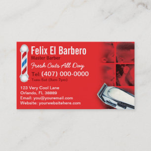 Friseur-Visitenkarte (Friseursalonpfosten - Visitenkarte
