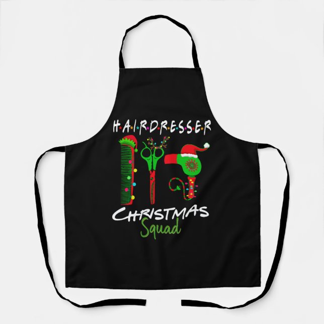 Friseur Weihnachts-Crew Matching Geschenke Schürze (Vorderseite)