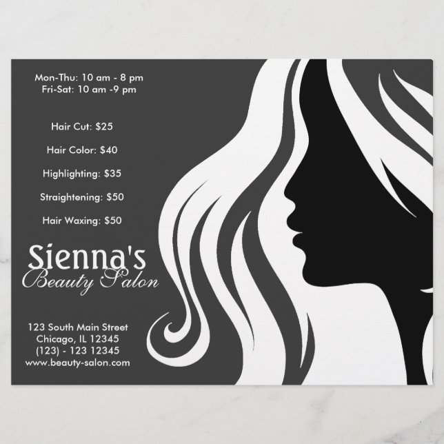 Friseur (weiß) flyer (Vorne)