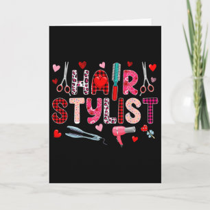 Friseur Werkzeuge Valentinstag Leopard Cute Er Karte