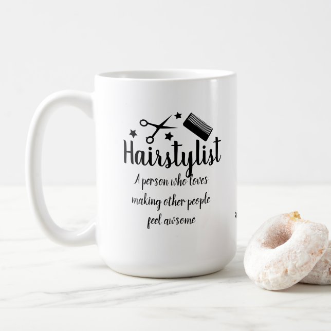 Friseurangebot Zitat Friseurstühle Cool Kaffeetasse (Mit Donut)