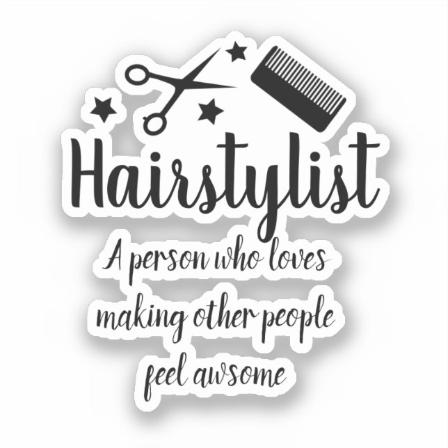 Friseurangebot Zitat Funny Friseur Stars Cutout Aufkleber (Vorderseite)