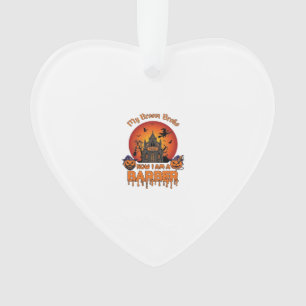 Friseurbürste zerbrach Halloween-Kürbis-Schneider  Ornament