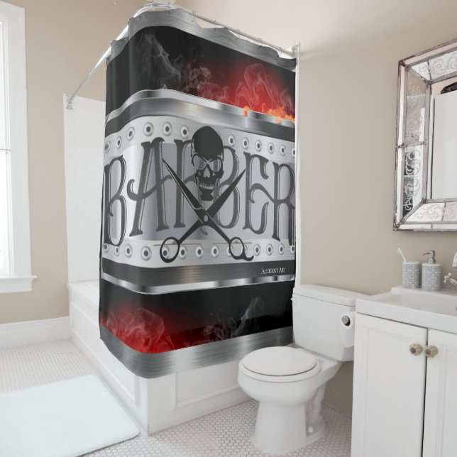 Friseurduschvorhang Duschvorhang (Beispiel)