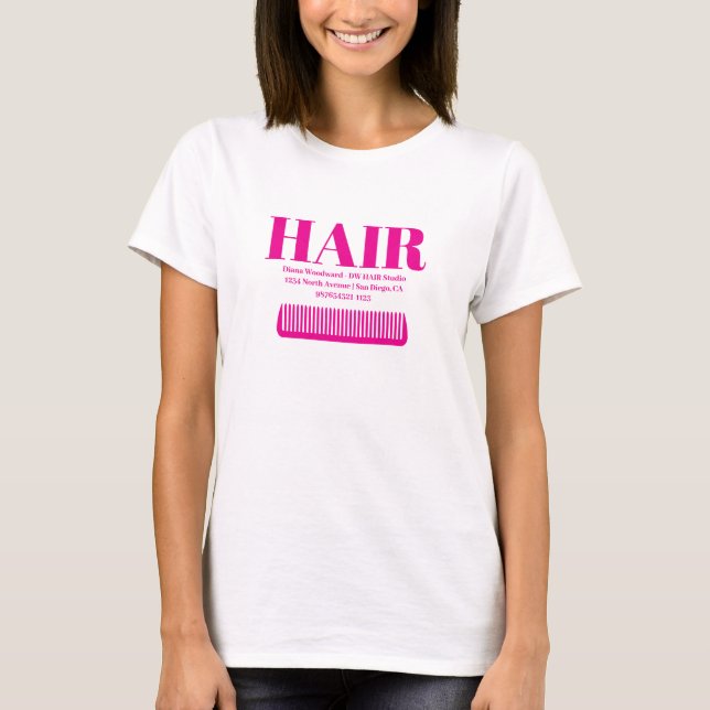 Friseure in Rosa  T-Shirt (Vorderseite)