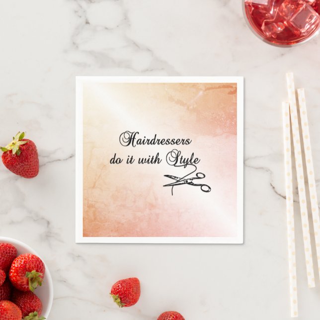 Friseure machen das mit Stil Serviette (Beispiel)