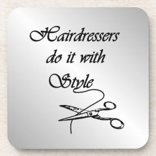 Friseure machen das mit Stil Untersetzer