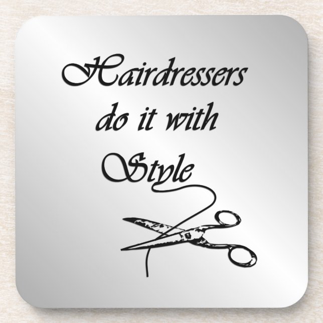 Friseure machen das mit Stil Untersetzer (Vorderseite)