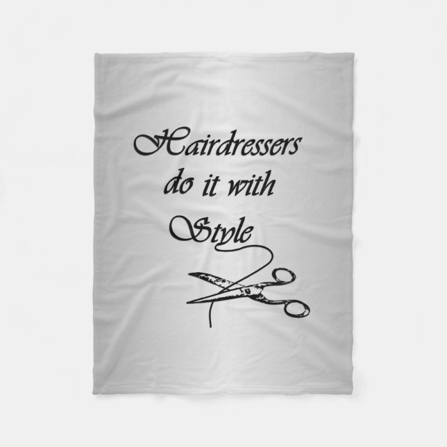 Friseure machen es mit Stil Fleecedecke (Vorderseite)
