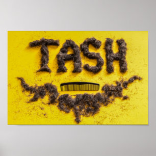 Friseure Tash Symbol gemacht vom Haar Poster