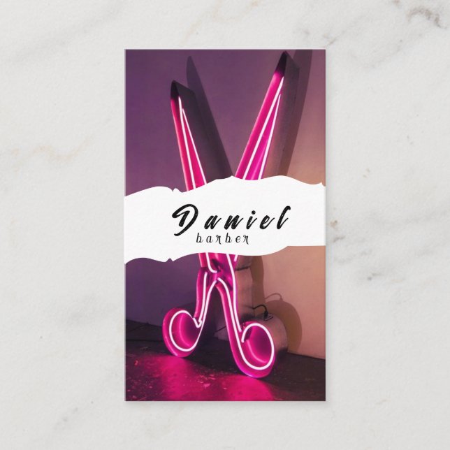 Friseure und Friseure - Stell dich mit Stil ab Visitenkarte (Vorderseite)