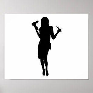 Friseurfrauenmädchen Poster