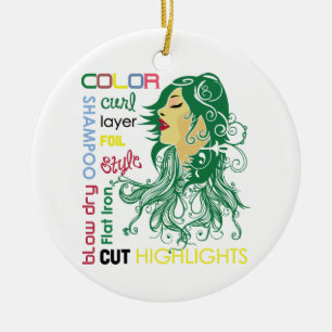 Friseurgespräche Keramik Ornament