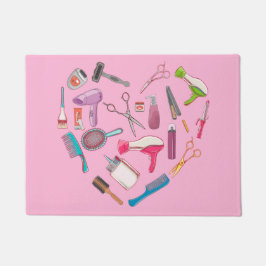 Friseurhandwerkzeug Fußmatte