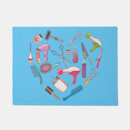 Friseurhandwerkzeug Fußmatte