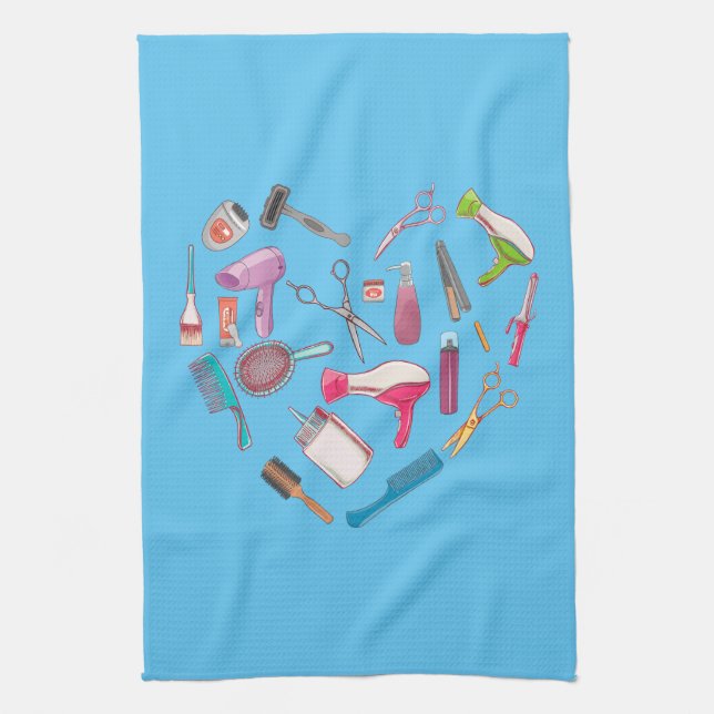 Friseurhandwerkzeug Geschirrtuch (Vertikal)