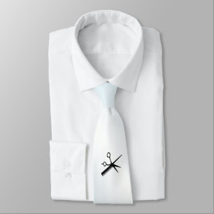 Friseurin Design Blau Krawatte