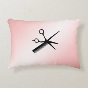 Friseurin Design Pink Dekokissen
