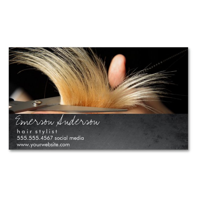 Friseurin/Friseur Magnetische Visitenkarte (Vorderseite)