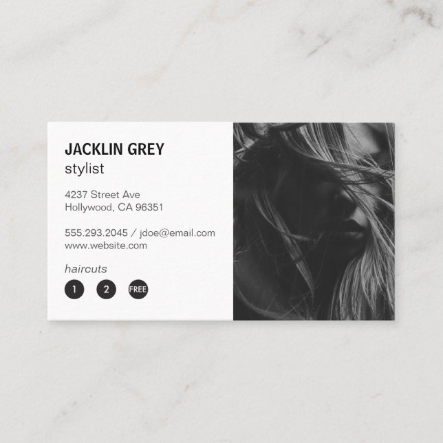 Friseurin | Modern Treuekarte (Vorderseite)