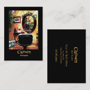 Friseurin Sassy Hair Salon Business Card Visitenkarte