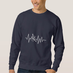 Friseurladen - Barberschere - Comb Heartbeat Sweatshirt